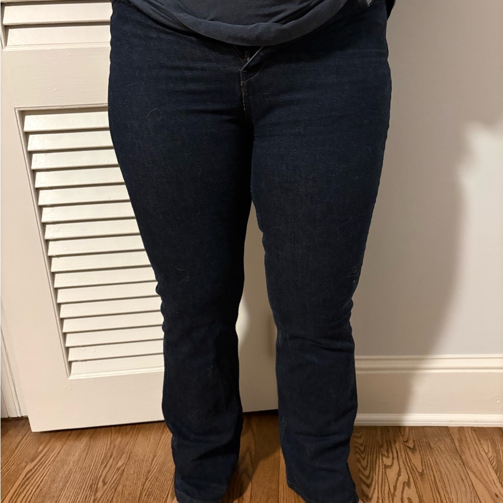 Theory Dark Blue Straight Leg Jeans
